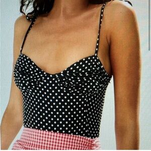 Zara Polka Dot One-piece Bodysuit NEW